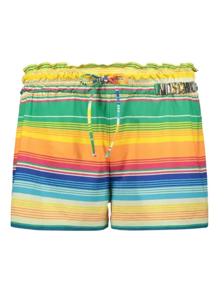 Pantaloni scurți Moschino cu dungi galben