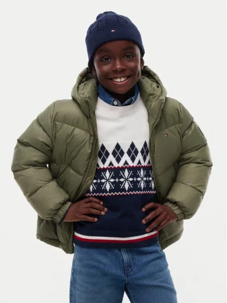 Tommy Hilfiger Geacă din puf Essential închis verde