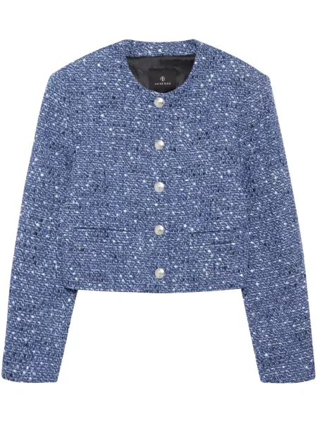 Geacă Anine Bing din tweed albastru