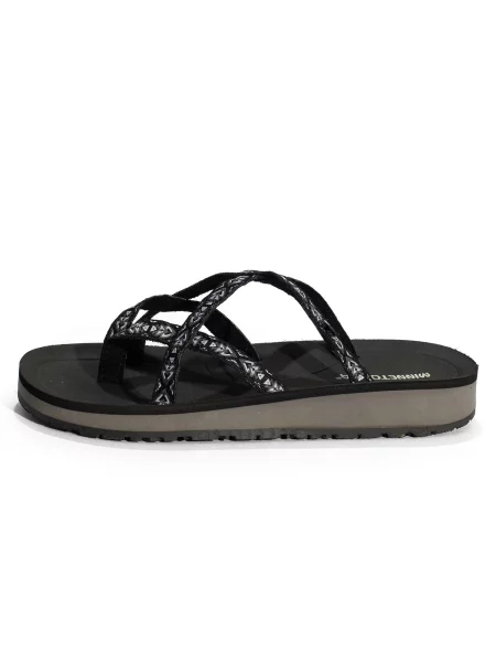 Minnetonka Flip-flops Hanna gri deschis / gri închis negru