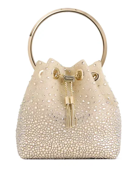 Geantă bucket Jimmy Choo de cristal