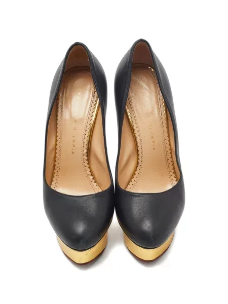 Pantofi cu toc Charlotte Olympia cu platformă negru