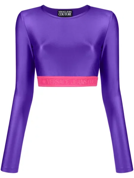 Top Versace Jeans Couture violet