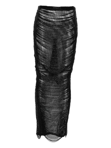 Maksi spódnica maxi Monot z frędzli czarna