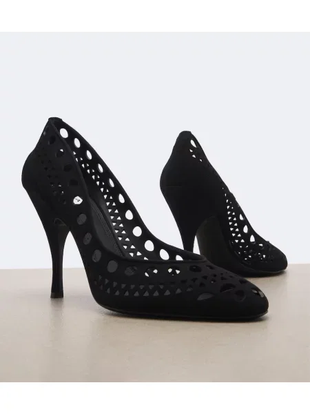 Pantofi cu toc Alaïa din piele de căprioară negru