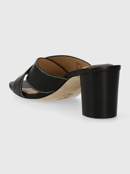 Kožené pantofle Lauren Ralph Lauren Freddi na černá
