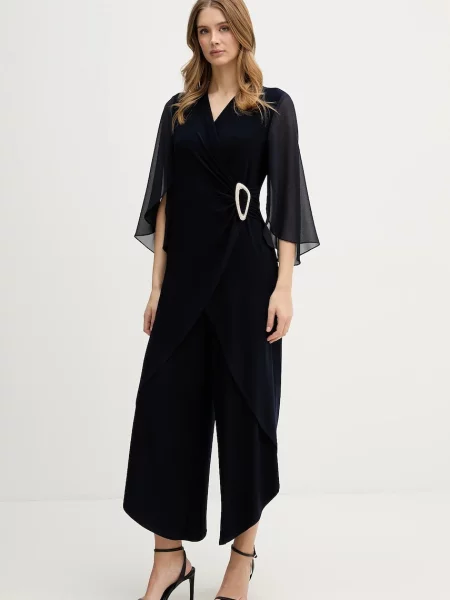Joseph Ribkoff kombinezon z dekoltem w szpic granatowy