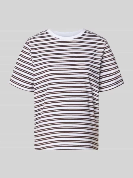 T-shirt z okrągłym dekoltem model NORA' Vila