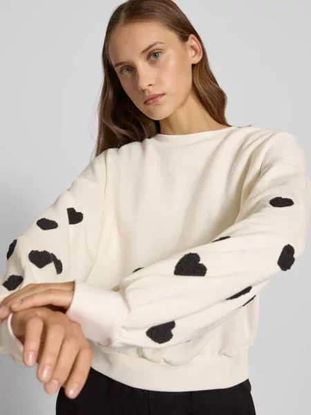 Bluza o kroju relaxed fit z mieszanki bawełny model ‘MACY’ Only biała