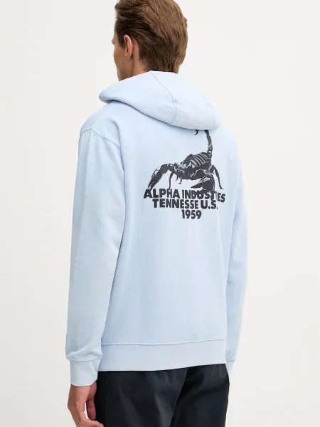 Alpha Industries bluza US Scorpion Backprint Hoodie niebieska