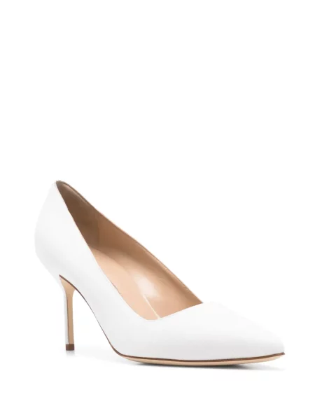 Pantofi cu toc Manolo Blahnik alb