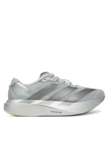 ADIDAS PERFORMANCE Bežecká obuv Adizero Evo SL tmavosivá / neónovo zelená / strieborná sivá