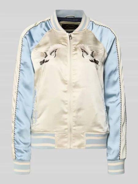 Kurtka bomber z haftem z motywem i logo Superdry