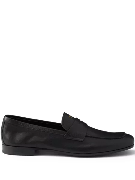 Кожени лоуфъри Prada черно