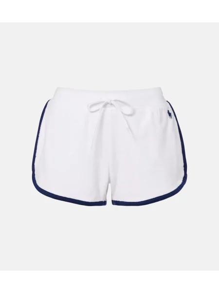 Pantaloni scurți Polo Ralph Lauren din material terry alb