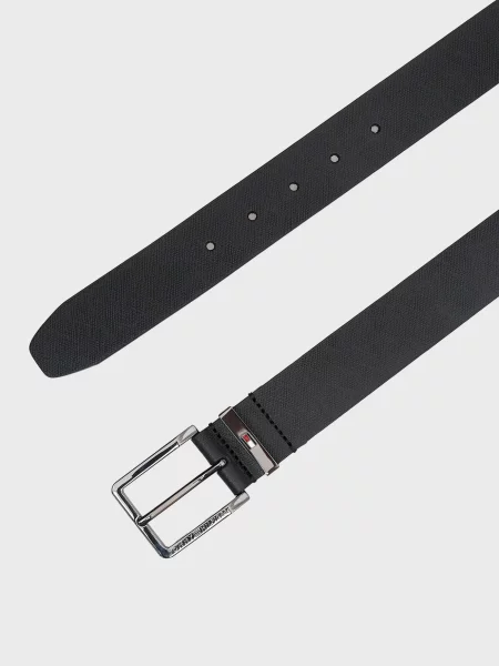 Кожаный ремень Tommy Hilfiger черный