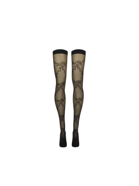Rajstopy Wolford w kwiatki czarne