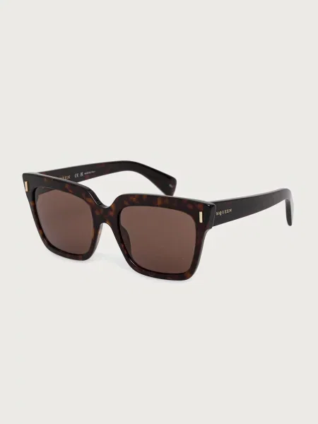 Alexander McQueen okulary przeciwsłoneczne brązowe