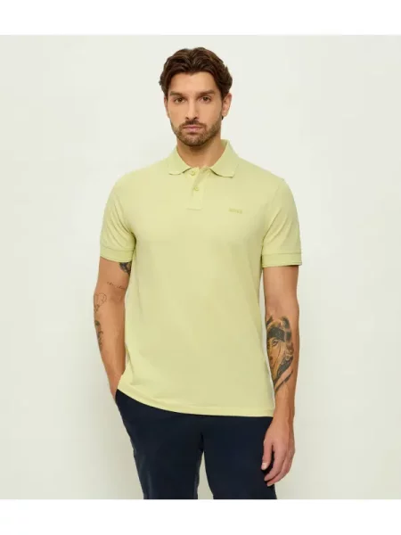 Tricou polo Boss Orange verde