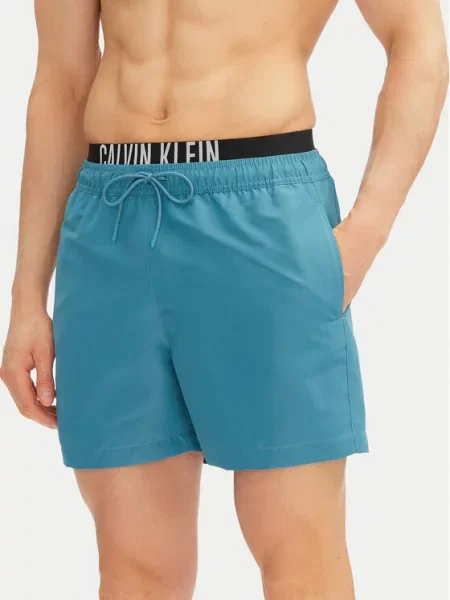 Шорти для плавання Calvin Klein Intense Power Medium Double WB storm blue сині