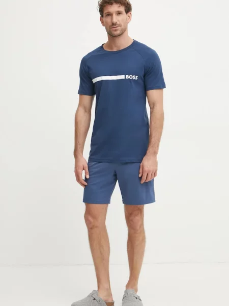BOSS kratka majica T-Shirt RN Slim Fit modra