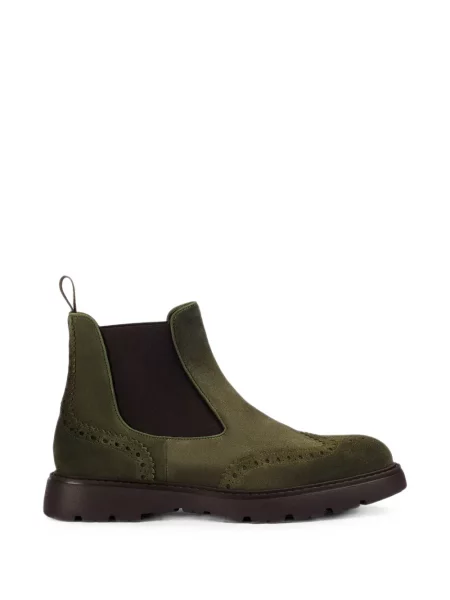 Brogues Doucal's din piele de căprioară verde