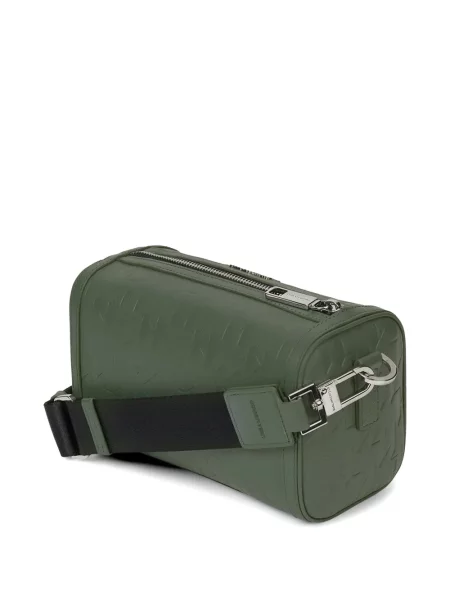Kožna crossbody torba Karl Lagerfeld K/Monogram zelena