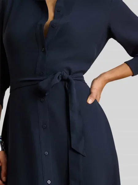 Lauren Ralph Lauren sukienka rozkloszowana granatowa