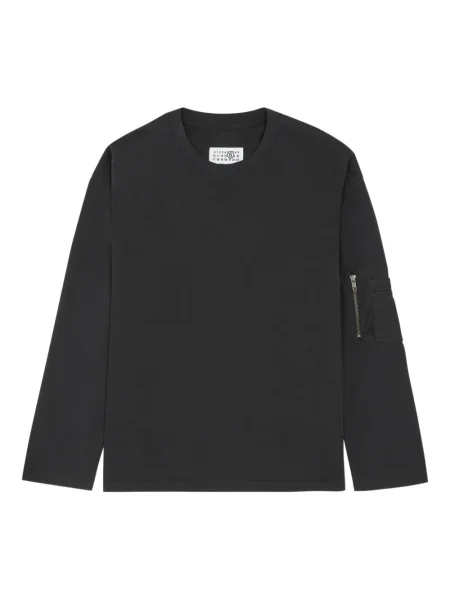 Tricou Mm6 Maison Margiela lung negru