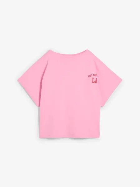 T-shirt oversize różowa