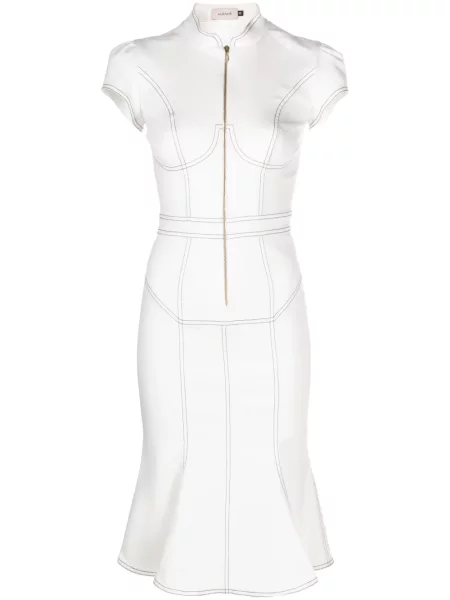 Rochie din denim Murmur alb