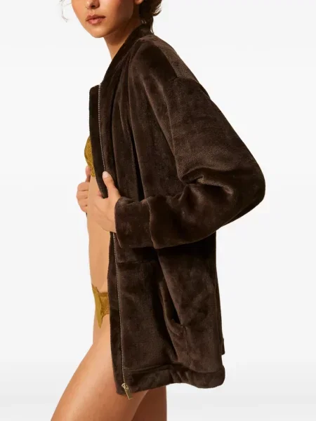 Scurt rochie Twinset cu blană maro