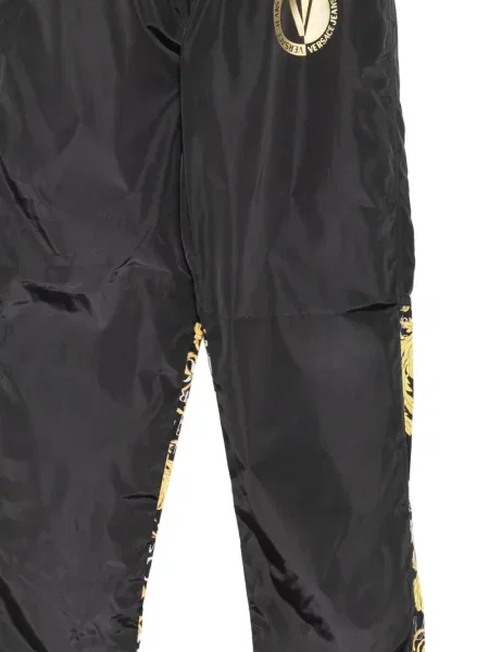 Бягане панталон Versace Jeans Couture с автограф черно