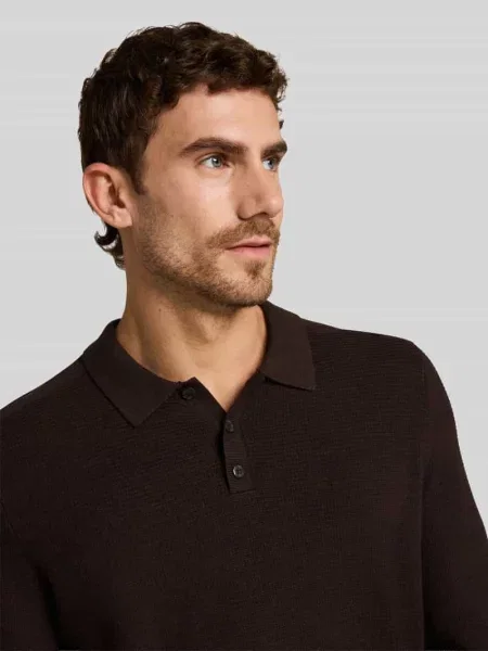 Sweter o kroju regular fit z kołnierzykiem polo Tom Tailor