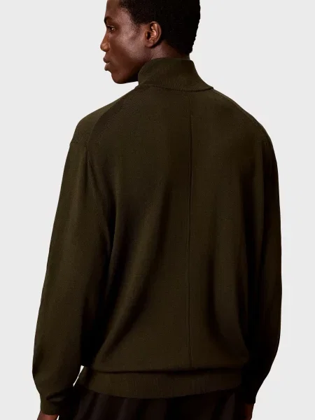 Шерстяной свитер Calvin Klein зеленый