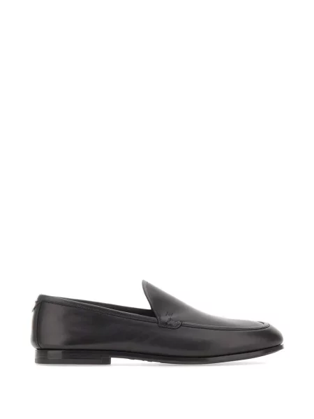 Pantofi loafer Fabi din piele fără toc negru