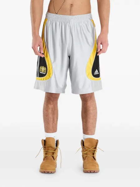 Pălărie Adidas cu dungi cu platformă din jerseu alb