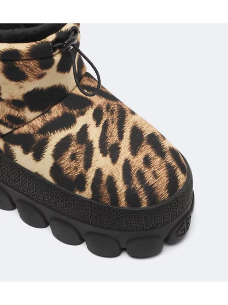 Botine Goldbergh cu imagine cu model leopard maro