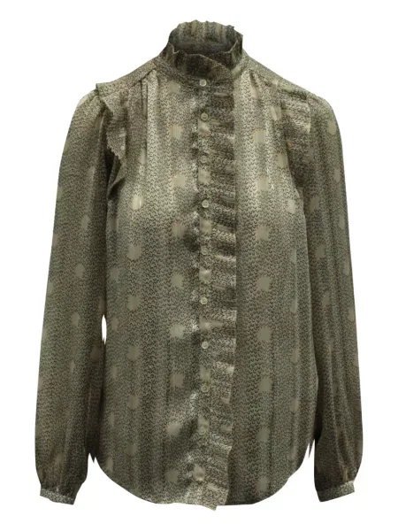 Bluză Ba&sh de mătase verde