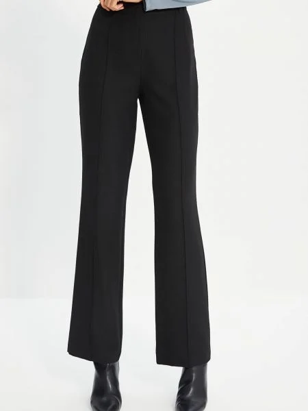 Trendyol Pantaloni cu dungă negru