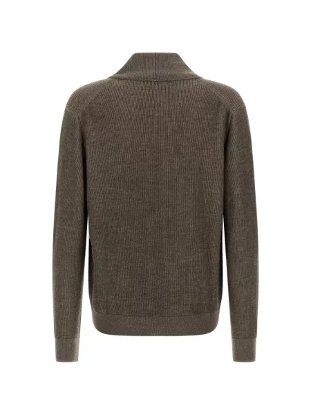 Cardigan Brioni maro