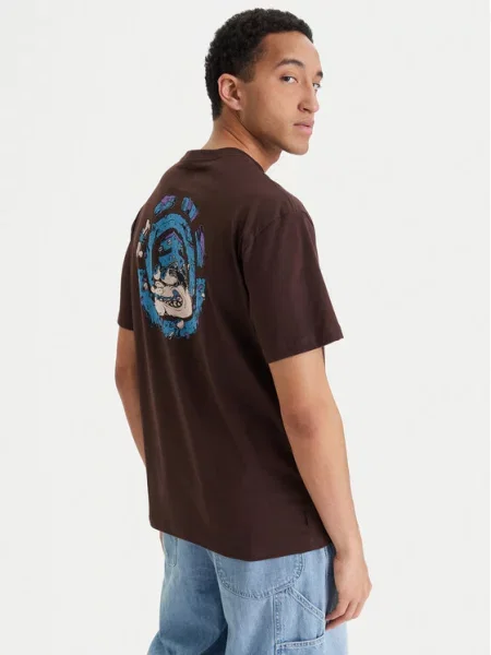 Element T-Shirt Bad Doggie brązowy