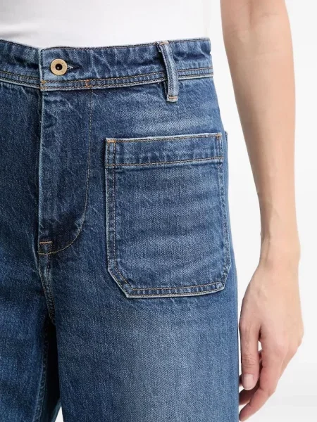Iš natūralios odos siuvinėtas piniginė Polo Ralph Lauren su gobtuvu mėlyna