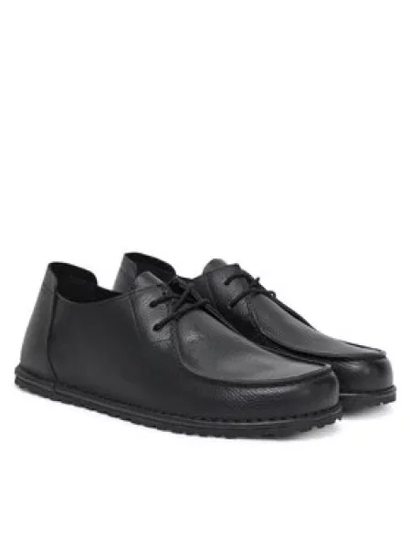 Krajkové šněrovací polobotky Birkenstock černé