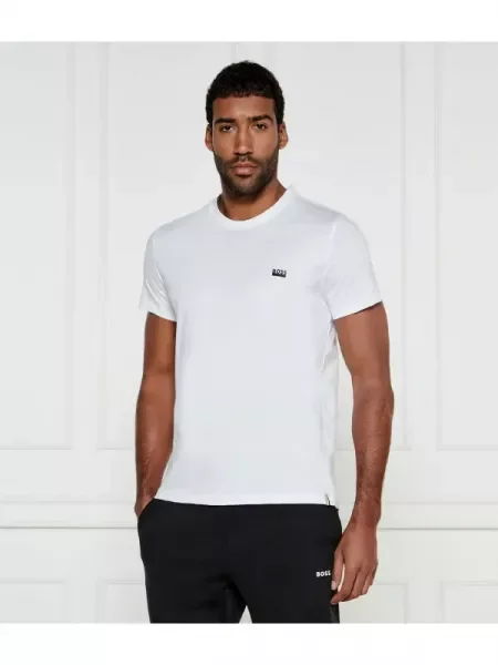 BOSS BLACK Tricou TricouRN alb
