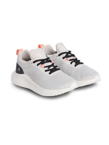 Calvin Klein női cipő Eva Runner Sock Mg Tech Mix monstruck/krémfehér/narancs Eva Runner Sock Mg Tech Mix bézs