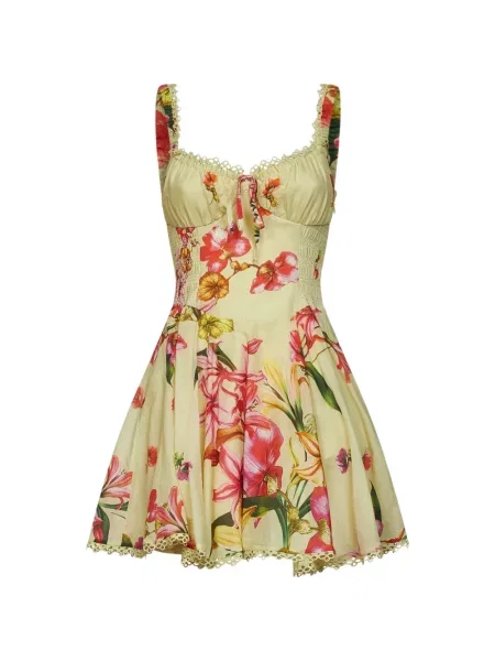 Rochie mini Charo Ruiz Ibiza cu model floral cu imagine din dantelă
