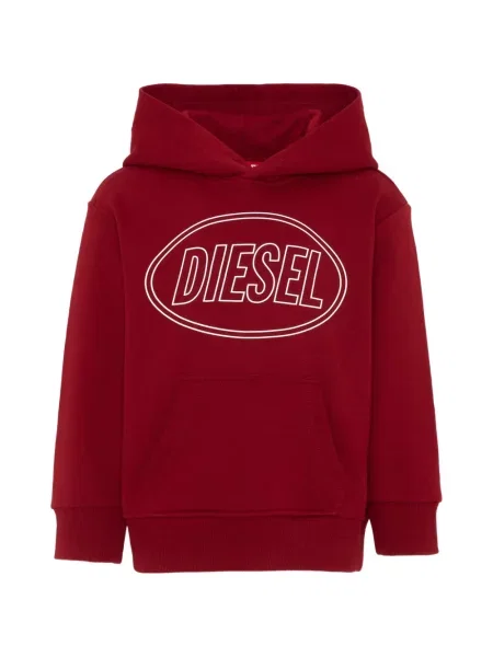 Bluza z kapturem dziecięca Diesel czerwona