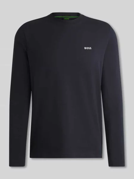Boss Green longsleeve gładki niebieski
