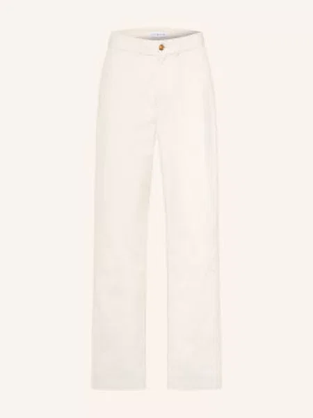 Tommy Hilfiger Spodnie Cordchino Dover O Regularnym Prostym Kroju beige białe